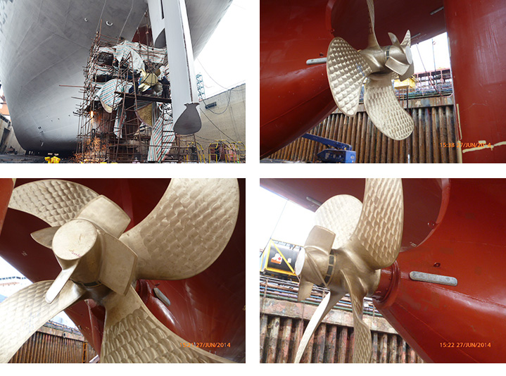 4 Blades 46 inch CU2 CU3 CU4 Marine Propeller for fishing boat propulsion system