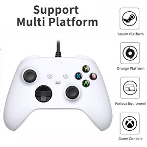 Xbox One için USB kablolu Joystick ince Host Xbox serisi S X kablolu denetleyici için çift titreşim Gamepad - Product Image 2