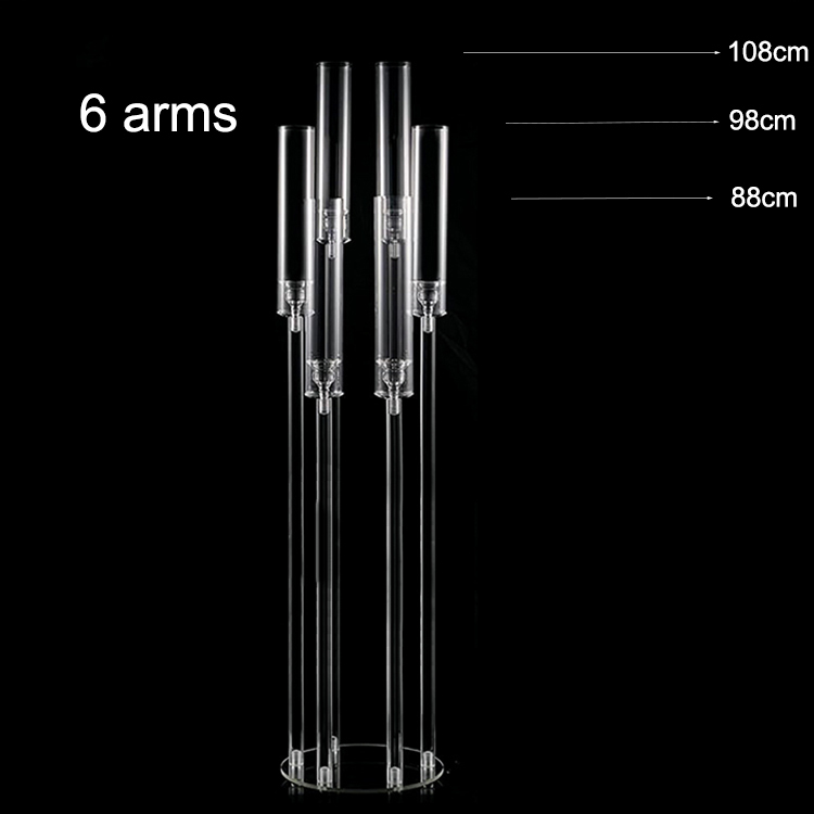 6 arms Acrylic Candle Candelabra 2