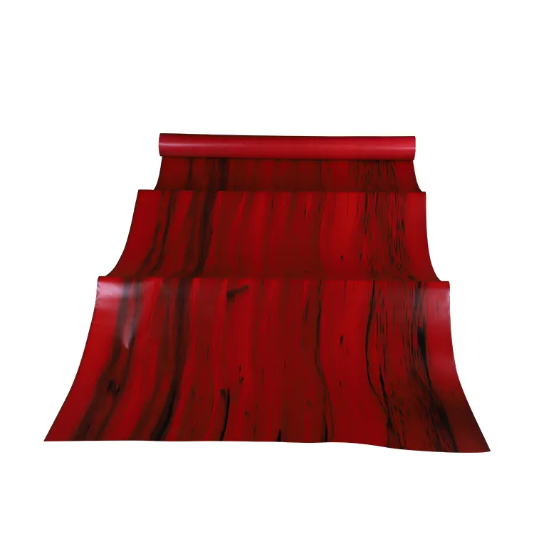 18 oz ผ้าใบกันน้ำ pvc ไวนิลสีแดงและเคลือบสีดำ pvc tarpaulin วัสดุ