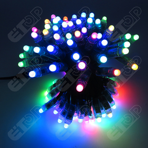 ETOP WS2811 100ct RGB LED Pixel Modul 12mm Weihnachts dekoration Lichterketten IP68 PVC DMX Control 12V Bullet RGB Lichter - Product Image 4