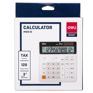Deli EM01010 Настольный калькулятор пластиковый налоговый компьютер - Product Image 5