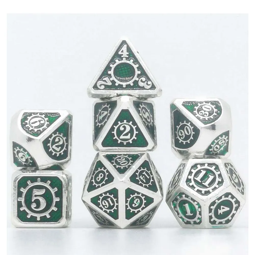 Hot selling custom shape polyhedral dnd hollow D20 solid metal dice