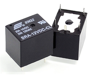 Yüksek kalite 12V 20A DC güç rölesi SRA-12VDC-CL 5Pin PCB tipi stokta siyah otomobil röle - Product Image 3