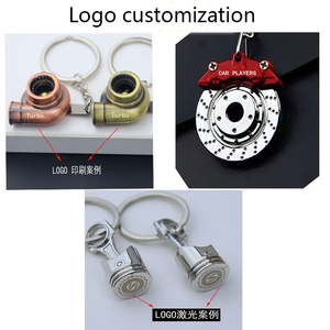 Özel LOGO araba aksesuarları <span class=keywords><strong>3D</strong></span> <span class=keywords><strong>Turbo</strong></span> amortisör dişli FREN DİSKİ tekerlek hub metal anahtarlık