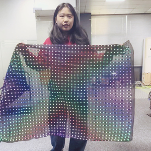 2024最佳新发光二极管广告显示屏便携式发光二极管透明薄膜屏幕可拆卸投影发光二极管活动舞台屏幕