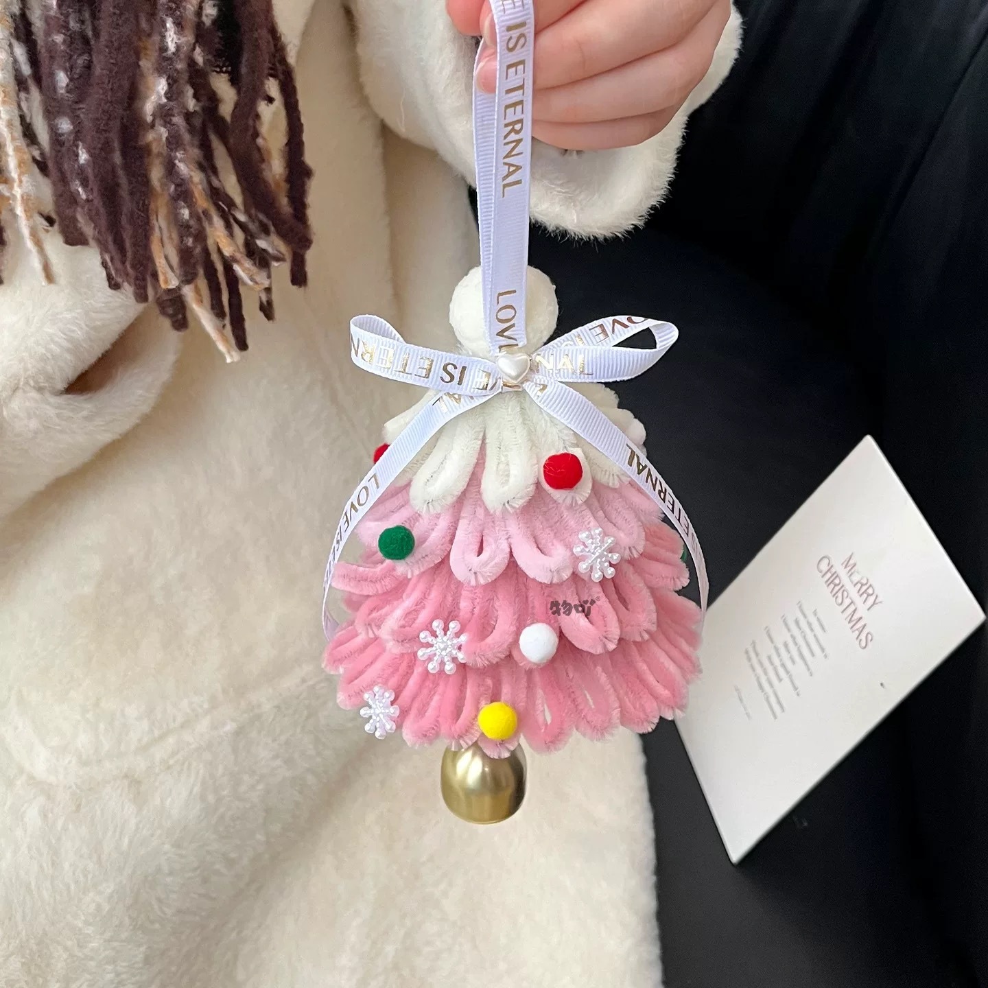 Christmas wind chimes-gradient pink-material pack
