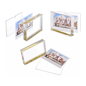 Su kar küresi reçine akrilik fotoğraf çerçevesi 4*6 plastik resim ekle kar küresi ile yüzen GLITTER - Product Image 4