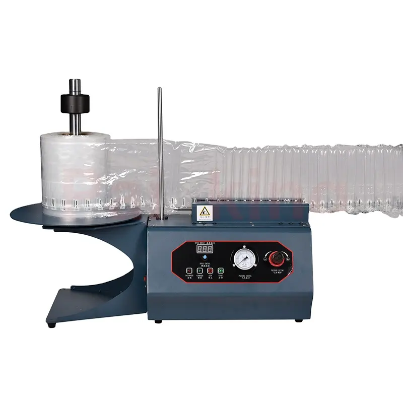 Column Roll Forming Inflator Machine Cushion Wrap Packing Column Bag Filling Air Protective Bubble Packaging Making Machine Air