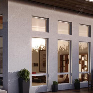 Design moderno telaio in alluminio fisso doppio vetro finestre grande vista immagine panoramica casa finestra fissa per la vendita - Product Image 6