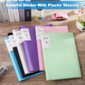 <span class=keywords><strong>A4</strong></span> PVC10ポケットドキュメントバインダー透明なプラスチック製プレゼンテーションブック、半透明のカバーとアートプラスチックスリーブプロテクター付き - Product Image 4