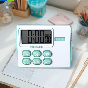 Piccolo Timer digitale ecologico con orologio da cucina 24h e Timer da cucina in plastica Timer elettronico - Product Image 5