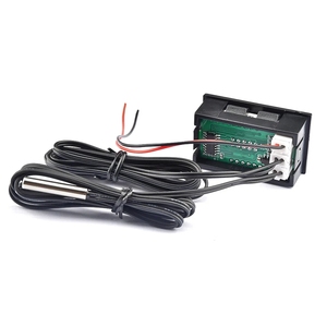 DC 4-28V Pantalla LED Sensor de temperatura digital Termómetro Rojo Azul Probador de temperatura digital dual con cable de sonda dual NTC - Product Image 3