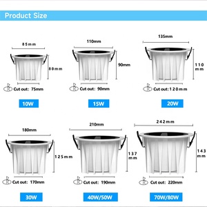 Ngoài trời đèn trần lõm Spotlight Vòng COB chống glear downlights LED 10 Wát IP65 waterproofdownlight - Product Image 4