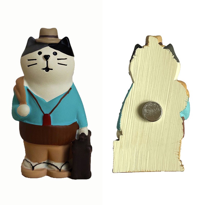 Autocollant de réfrigérateur chat de voyage