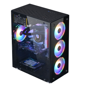 Caja de pc para juegos, armario templado rgb con precio asequible, suministro de fábrica - Product Image 3
