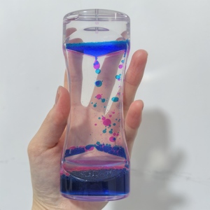 Ev dekor yeni stil küçük güzel bel dinamik iki renkli su sıvı kum saati zamanlayıcı ev yağ sızıntısı glasses glasses el sanatları - Product Image 2