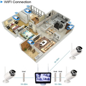 8CH CCTV Video hệ thống giám sát với 1080P WIFI <span class=keywords><strong>NVR</strong></span> và 12.5 inch <span class=keywords><strong>LCD</strong></span> <span class=keywords><strong>Monitor</strong></span> cắm chơi không dây <span class=keywords><strong>Kit</strong></span> hệ thống giám sát - Product Image 4