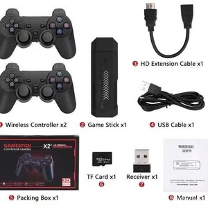 X2クロスボーダー4K HD PSPホームTVゲームX2 GD10ダブルワイヤレスアーケードシミュレーターコントローラーFC GBフォーマットゲームNES中古機能
