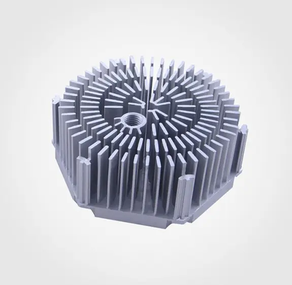 Gran oferta de mecanizado CNC de aluminio puro AL1070 AL1060 COB disipador de calor redondo forjado en frío disipador de calor