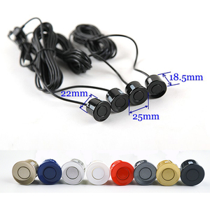 Kit de sensores de aparcamiento para coche, sistema de sonda con indicador de alerta de sonido, Radar de respaldo inverso, 12V, 22mm, 4 sensores