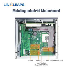 Linkleaps強力な産業用PC組み込みPCファンレスコンピュータボックスPC第6世代から第9世代のCPU 4 RS485 COM 5 GbE LAN PCIe PCI - Product Image 4