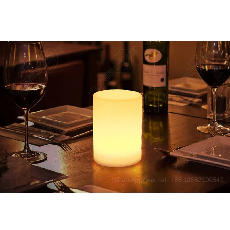 Lámpara de vela de mesa con batería recargable para restaurante, hotel y Cena