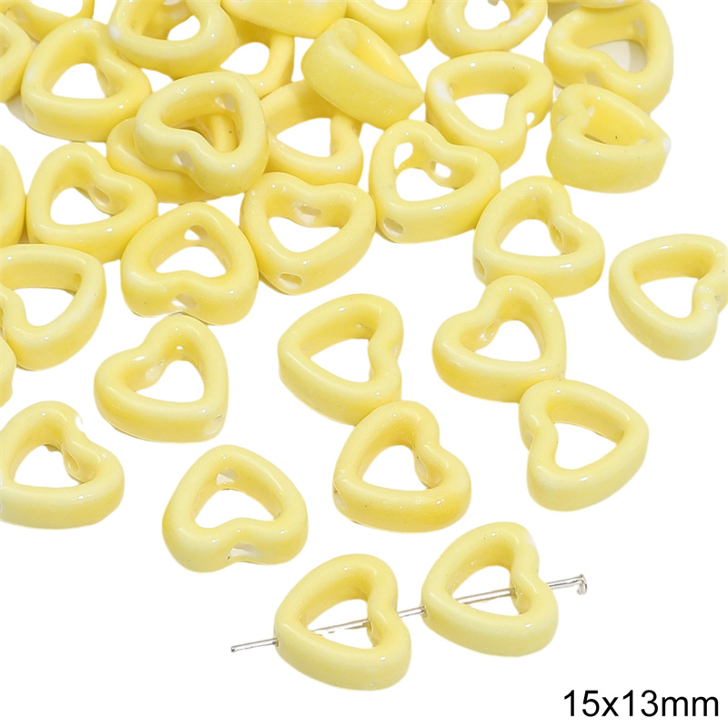 Hollow Heart 15 * 13mm 2pcs/bag