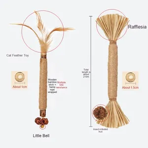 Juguete para gatos de autoentretenimiento súper grande, varita masticable duradera ecológica con insecto de hierba gatera, Polygonum de madera para gatitos - Product Image 3