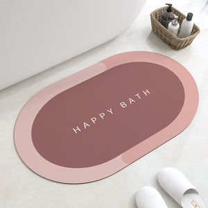 超细纤维固体图案快干浴垫家用物品浴室吸水软硅藻土垫 - Product Image 5