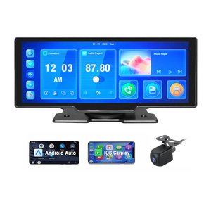 Pantalla Carplay inalámbrica portátil IPS de 10,26 pulgadas, Android, navegación GPS automática, AUX FM, Monitor de teléfono inteligente, cámara de marcha atrás - Product Image 1
