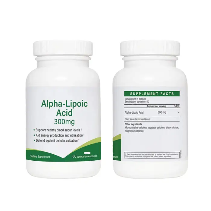 Пищевая добавка потеря веса ALA капсулы 600 мг Альфа-липоевой кислоты капсулы