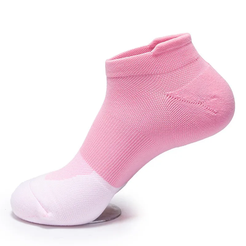 Calcetines para correr de nailon transpirable absorbente de sudor, calcetines de maratón para hombres y mujeres, calcetines deportivos cortos con bloqueo de Color