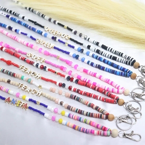 RTS Silikon Perlen Lehrer Lanyard personalisiertes Abzeichen Halskette Halter Schlüsselanhänger Armband für Lehrer