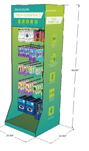 5 Tầng Tầng Treo Pdq Giấy Các Tông Hiển Thị Sản Phẩm Cho Cửa Hàng Sidekicks Hiển Thị - Product Image 6