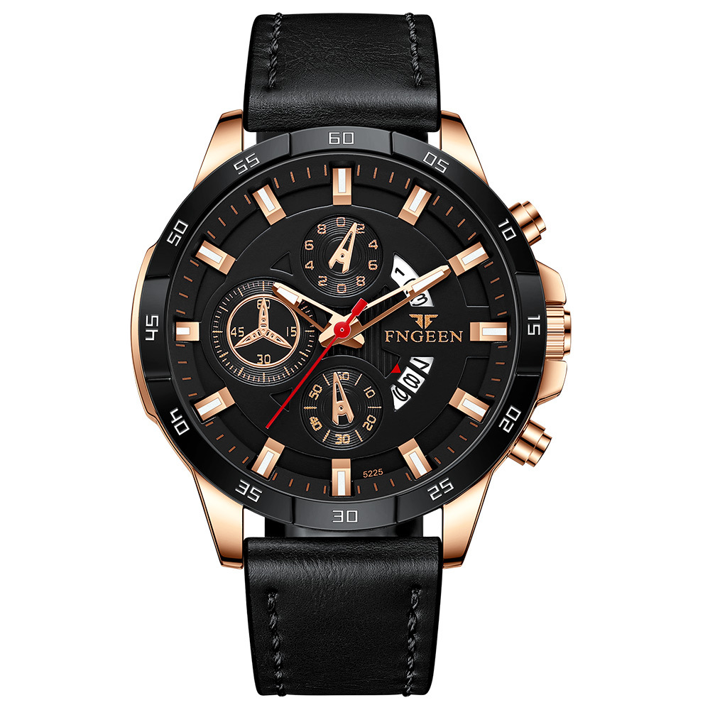 Leather Golden Black