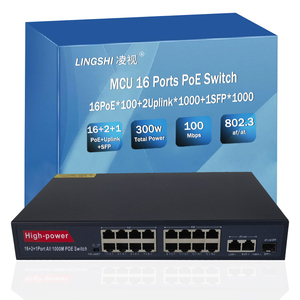 3 Year Warranty 16 Port Poe Switch <strong>Network</strong> Switch 16 Port Fast Ethernet Poe with 2 Gigabit Uplink 1 SFP for CCTV <strong>Security</strong> System - Product Image 1