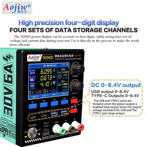 Aojiw 3006D Programm gesteuerter einstellbarer elektronischer Wartungs test für Mobiltelefone 30 V6A DC-geregeltes lineares Netzteil - Product Image 5