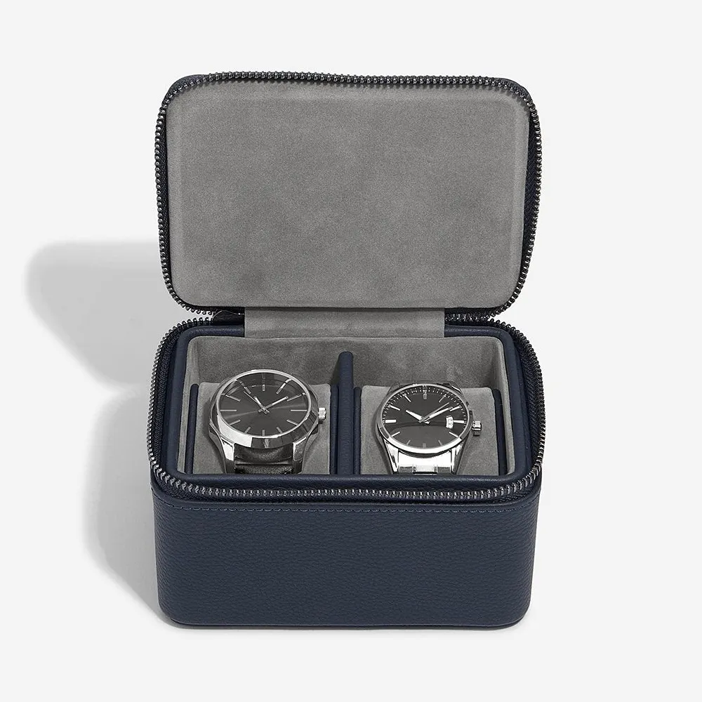 Petite boîte de montre de luxe en cuir double boîte de montre en carton de haute qualité