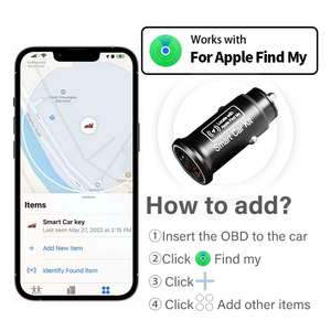 Localizador de dispositivo de cargador de coche Usb multifunción de alta calidad Find My Tag Tracker funciona para Find My - Product Image 3