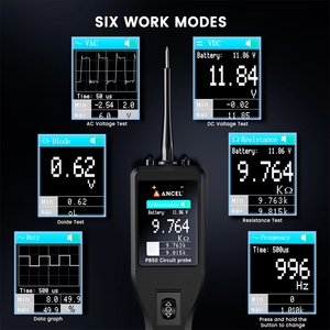 Ancel PB50 Automotive <strong>Circuit</strong> <strong>Tester</strong> 12V 24V Power <strong>Circuit</strong> Probe Kit Electrical Diagnostic Tool Digital Voltage Short Finder - Product Image 2