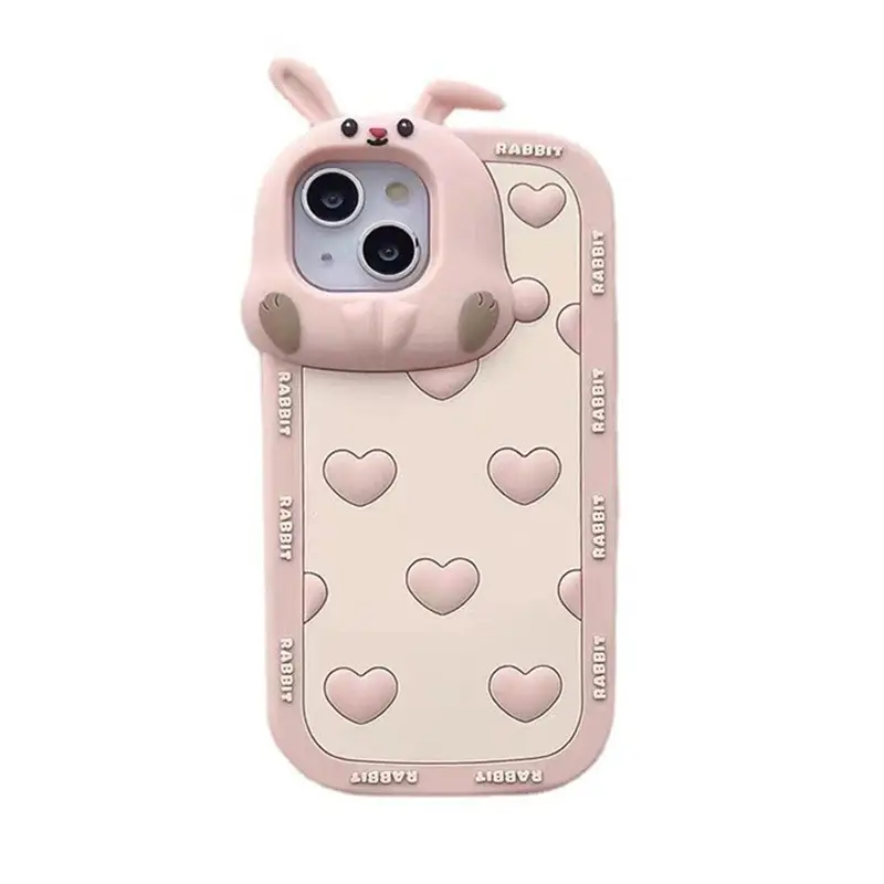 Wholesale Cute Funny Mobile Back Cover Animal Silicone Phone Case for Apple iPhone 15 14 13 12 pro max 11