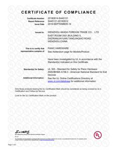 Akada 2024 Ce <span class=keywords><strong>Ul</strong></span> ANSI Đẩy Thanh Khẩn Cấp 304 Thép Không Gỉ Đẩy Xử Lý <span class=keywords><strong>Panic</strong></span> Thoát Cháy Cửa Thiết Bị <span class=keywords><strong>Panic</strong></span> Thanh - Product Image 5