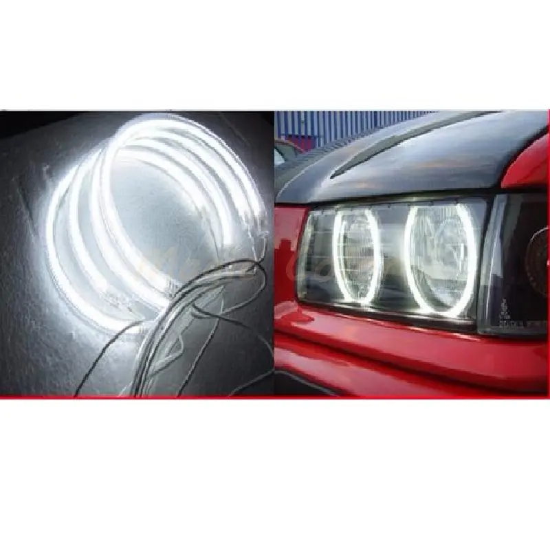 LED CCFL melek gözler farlar şerit ışık RGB Halo yüzükler BMW E36 E38 E39 E46 131*4 araba aksesuarları
