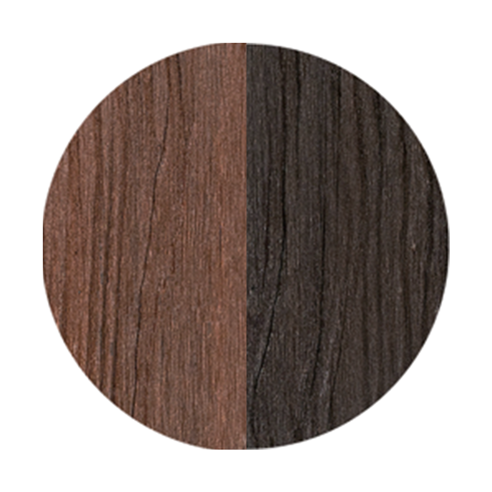 Rouge cerise + noyer