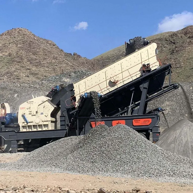 Stazione Mobile del frantoio a urto dell'impianto di produzione dell'aggregato di pietra mineraria, prezzo Mobile dell'impianto di frantumazione di impatto del calcare del granito