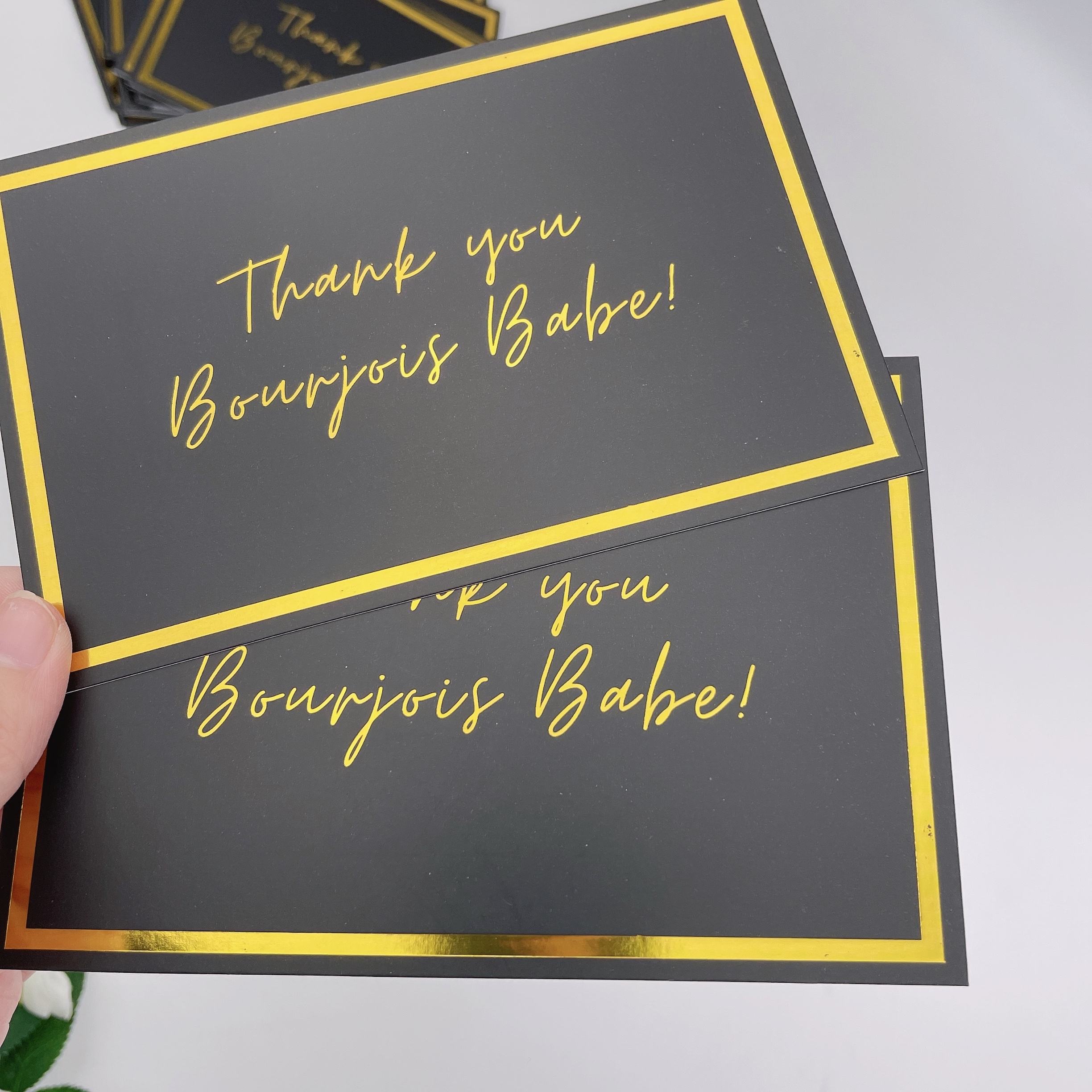 Gold foil printing card
