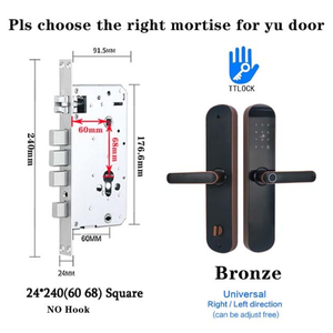 6068 biometrica impronta digitale blocco porta telecomando Smart BLT WIFI TT Tuya APP per alluminio porta in legno Cloud Storage dati