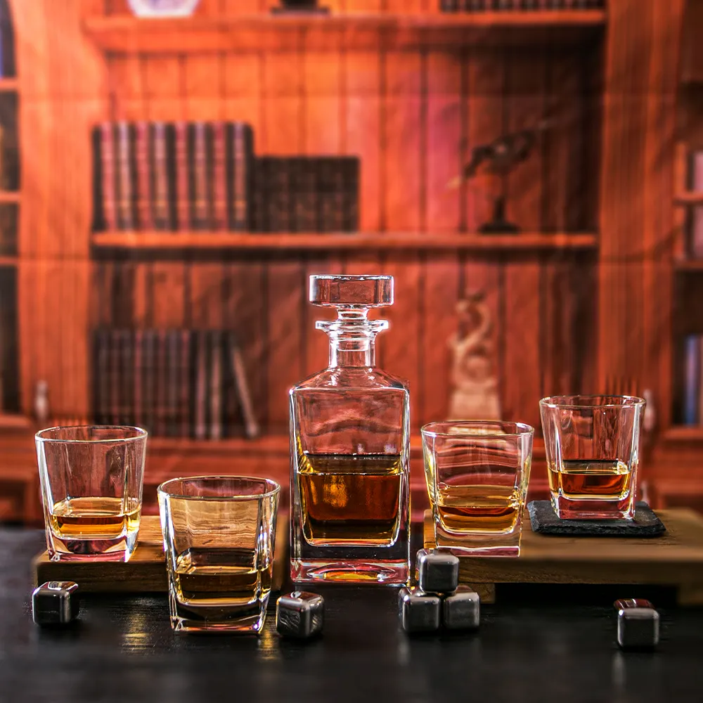 Personal isierte individuell bedruckte Glas Whisky Dekan ter Set für den Vatertag
