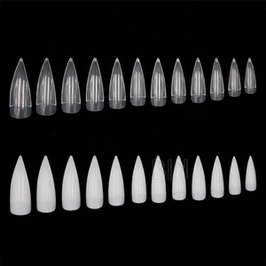 BIN yüksek kalite yapay Stiletto Nail İpuçları tırnaklar akrilik tırnak ipuçları üzerinde arp Stiletto temizle tam kapak basın - Product Image 5